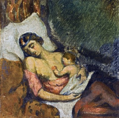Hortense allaitant Paul - Paul Cézanne