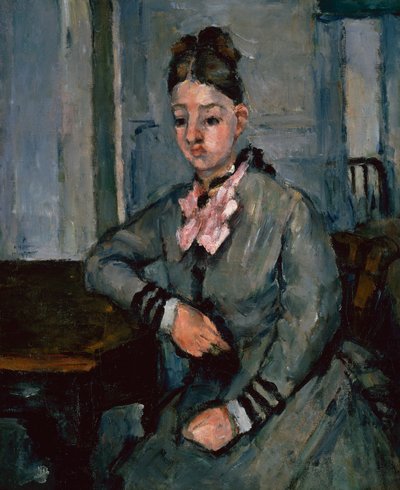 Madame Cézanne appuyée sur une table, vers 1873 - Paul Cézanne