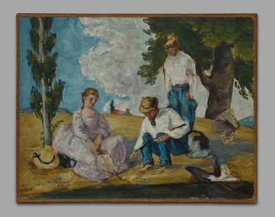 Pique-nique sur une rive de fleuve - Paul Cézanne