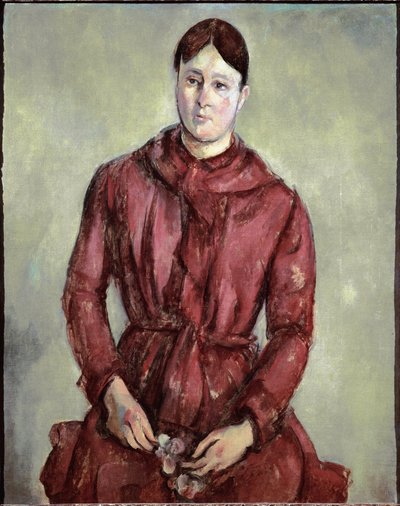 Portrait de Madame Cézanne en robe rouge - Paul Cézanne