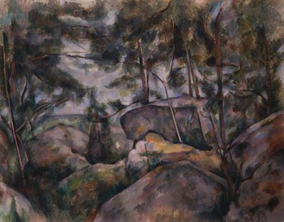 Rochers dans la forêt - Paul Cézanne