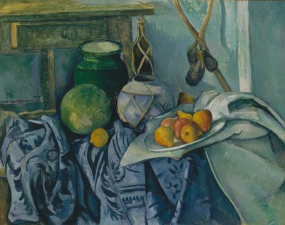 Nature morte avec pot de gingembre et aubergine - Paul Cézanne