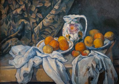 Nature morte avec un rideau - Paul Cézanne