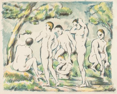 Les Baigneuses (petite planche) - Paul Cézanne