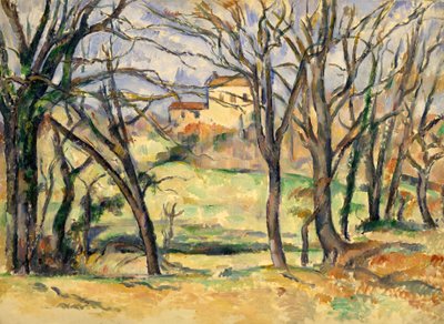 Arbres et maisons près du Jas de Bouffan - Paul Cézanne