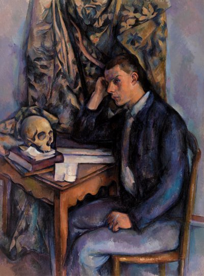 Jeune homme et crâne - Paul Cézanne