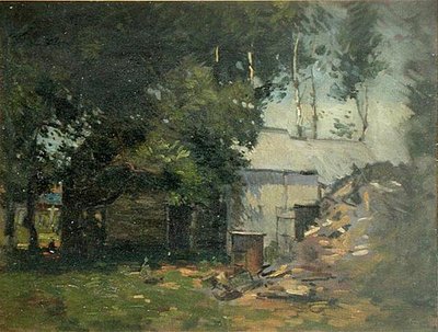 Scène de cour de ferme - Paul Cornoyer