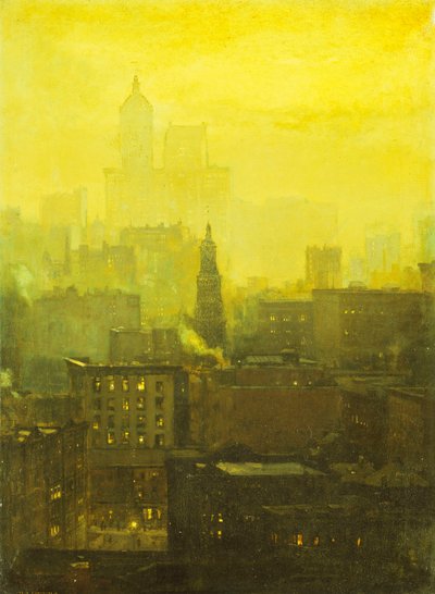 Nocturne urbain - Paul Cornoyer