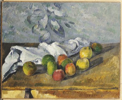 Pommes et une serviette - Paul Cézanne