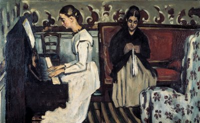 Jeune fille au piano Ouverture de Tannhäuser, vers 1868 - Paul Cézanne