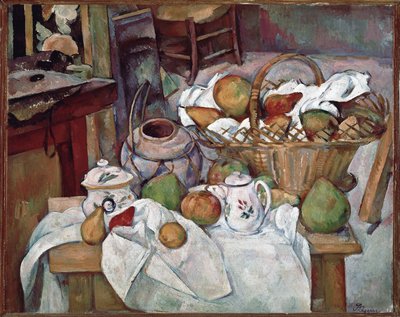 Table de cuisine ou Nature morte avec panier - Paul Cézanne
