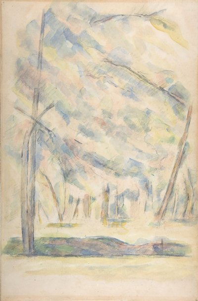 Paysage (recto), Esquisse de rochers (verso) - Paul Cézanne