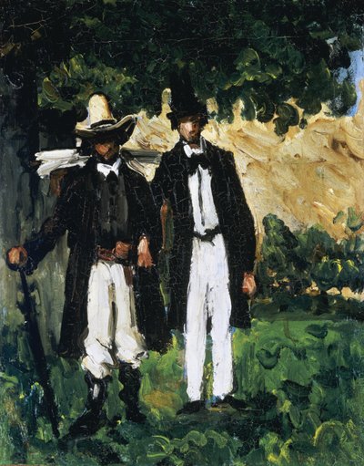 Marion et Valabregue posant pour une image, 1866 - Paul Cézanne