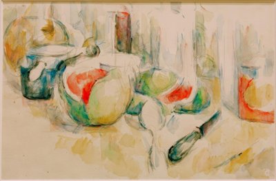 Nature morte avec pastèque entamée - Paul Cézanne