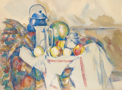 Nature morte avec pot au lait, melon et sucrier, 1900-1906 - Paul Cézanne