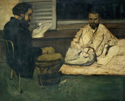 Paul Alexis lisant à Emile Zola - Paul Cézanne