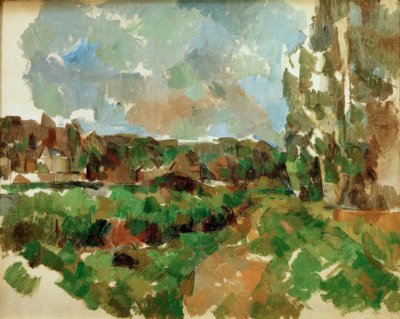 Paysage au bord d’une rivière - Paul Cézanne