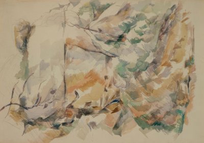 Rochers près des grottes au-dessus de Château-Noir - Paul Cézanne