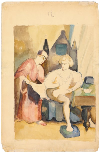 Scène illustrant une histoire romantique, c.1875-1885 - Paul Cézanne