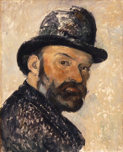 Autoportrait avec chapeau melon, 1885-1886 - Paul Cézanne