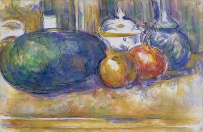 Nature morte avec une pastèque et des grenades, 1900-1906 - Paul Cézanne