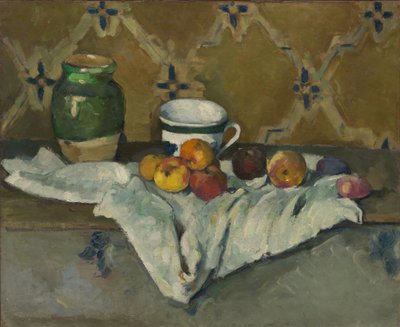 Nature morte avec pot, tasse et pommes, vers 1877 - Paul Cézanne