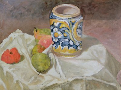 Nature morte avec poterie italienne - Paul Cézanne