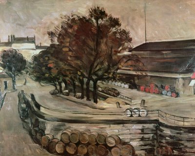 La Halle aux Vins, vue de la rue de Jussieu, 1872 - Paul Cézanne