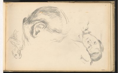 Trois Têtes, Dont Une de Madame Cézanne - Paul Cézanne