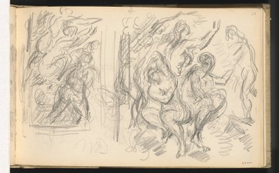 Deux études pour "Le Jugement de Pâris" ou "Le Berger amoureux" - Paul Cézanne