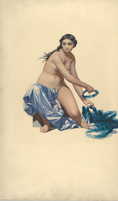 Étude pour une figure de la Renommée, du Hémicycle des Beaux-Arts, École des Beaux-Arts, vers 1837-41 - Paul Delaroche