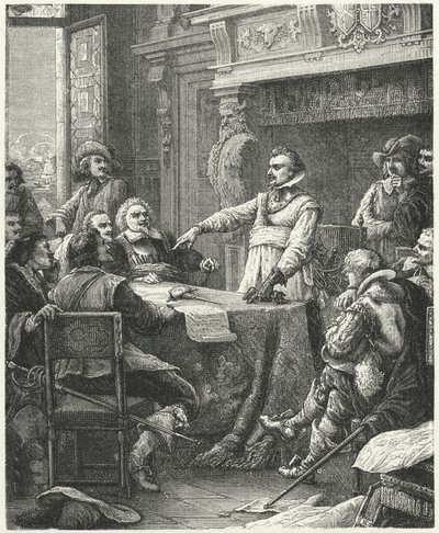 Jean Guiton parmi les défenseurs de La Rochelle - Paul Dominique Philippoteaux