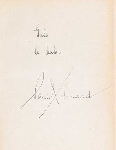 Dédicace manuscrite dans L