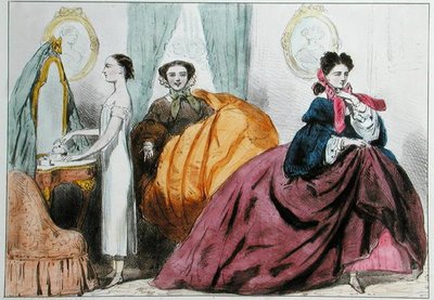 Caricature satirisant la mode de la crinoline, vers 1860 - Paul Emile Detouche
