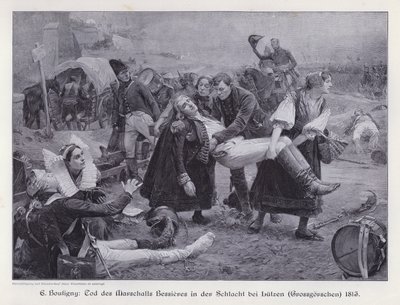 Mort du maréchal Bessières à la bataille de Lützen - Paul Émile Boutigny