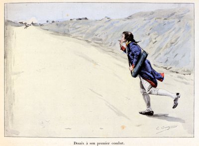 Desaix a son premier combat : Charles Antoine Desaix de Veygoux (1768-1800) capture un prisonnier à Landau in der Pfalz (Allemagne) pendant la retraite de l