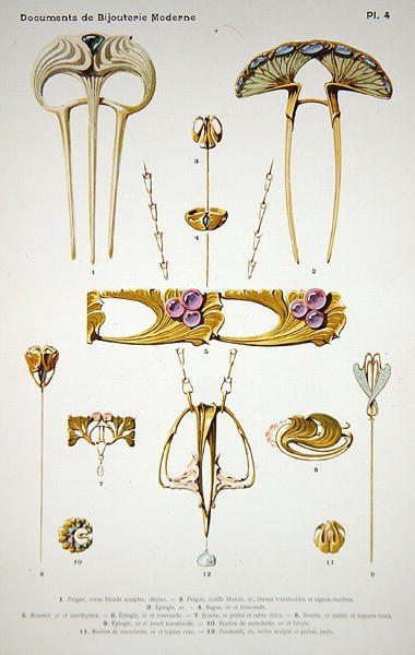Dessins de bijoux, planche 4 de 