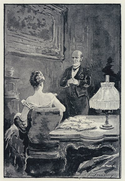 Illustration pour Anna Karénine : La querelle entre Anna et son mari (lithographie) - Paul Frenzeny