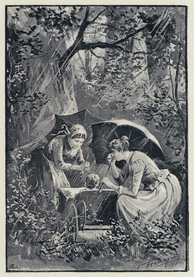 Illustration pour Anna Karénine : La tempête dans les bois de Kolok (lithographie) - Paul Frenzeny