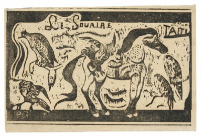Un cheval et des oiseaux, en-tête pour Le sourire - Paul Gauguin