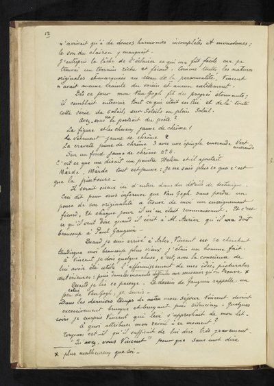 Avant et après - Description du séjour de Gauguin chez Vincent van Gogh à Arles (P. 12) - Paul Gauguin