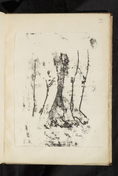 Avant et après - Étude de jambes - Paul Gauguin