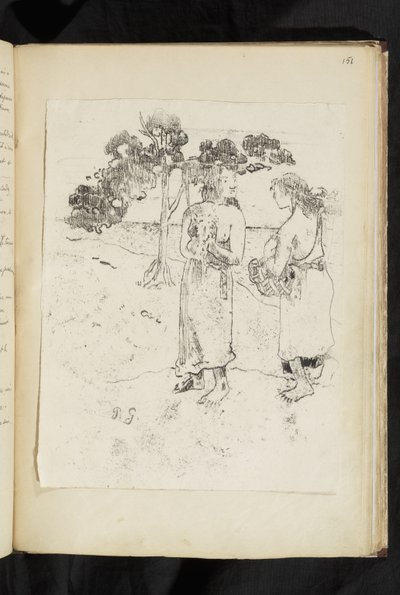 Avant et après - Deux femmes conversant dans un paysage - Paul Gauguin