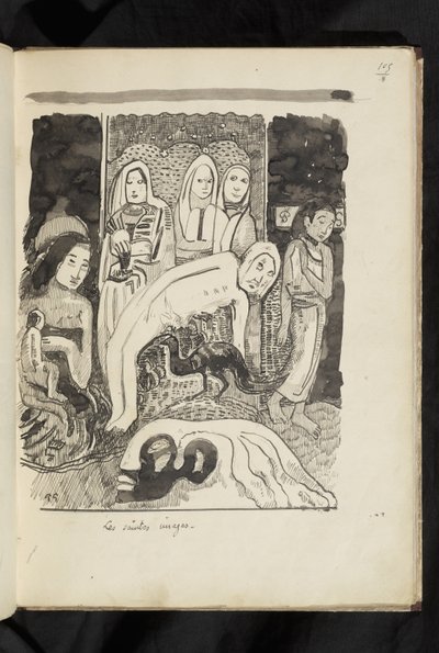 Avant et après - dessin "Les saintes images" - Paul Gauguin