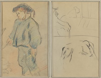 Garçon Breton Gardant des Oies; Vaches et une Figure S