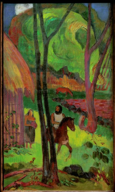 Cavalier devant la case - Paul Gauguin