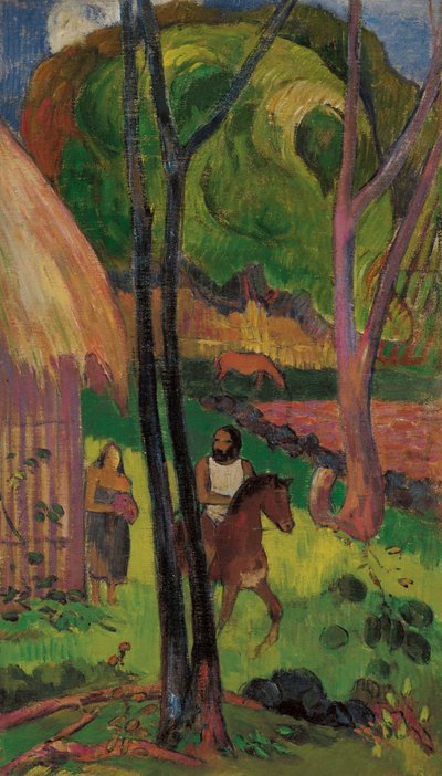 Cavalier devant la case, 1902 - Paul Gauguin