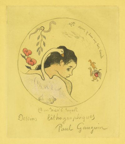 Design pour une assiette en porcelaine, 1889 - Paul Gauguin
