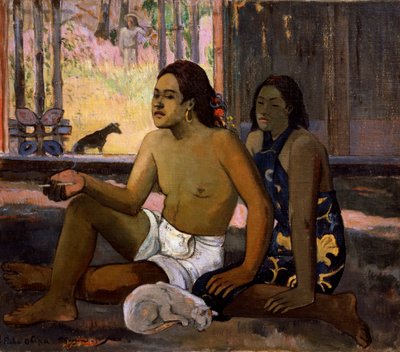 Eiaha Ohipa Ne pas travailler. Tahitiens dans une pièce, 1896 - Paul Gauguin