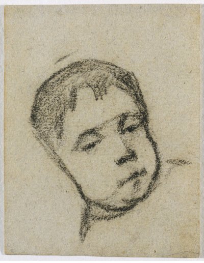 Emil Gauguin enfant, tête sur un oreiller - Paul Gauguin